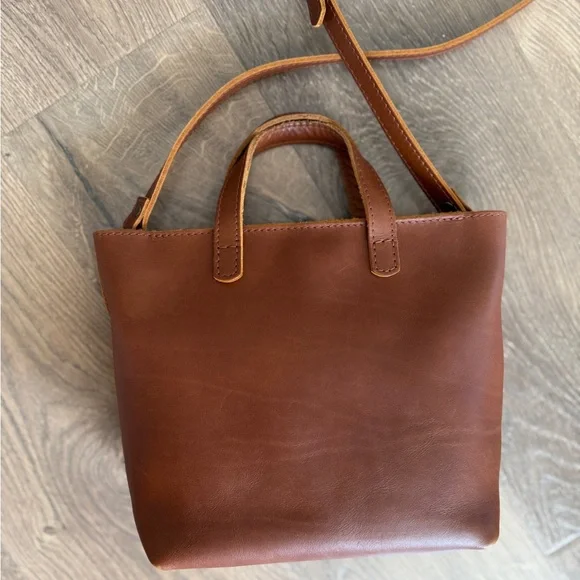 Portland Leather Tan Leather Tote with Removable Strap - Picture 6 of 13